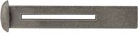 Wedge key,
wax cast steel,
extra long, slotted for capture pin Wedge key,
wax cast steel,
extra long, slotted for capture pin